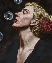 Alex Tennigkeit, "Selbst als Allegorie: Der Hauch", 2010, Öl auf Leinwand