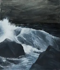 "Third wave" by Kathrin Thiele, 2013, Acryl auf Leinwand, sold Oct 2020