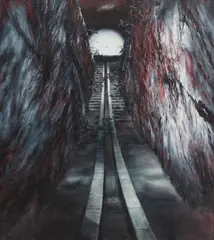 Kathrin Thiele, "Tunnel", 2011, Acryl auf Leinwand