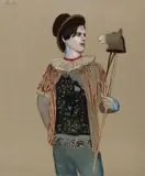 Alexander Tinei, Clown, 2008, Öl auf Leinwand