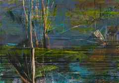 Ina Bierstedt, "Camp", 2007, Öl und Acryl auf Leinwand