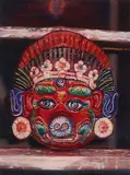 Dimitris Tzamouranis, "Mask", 2009, Öl auf Kupfer