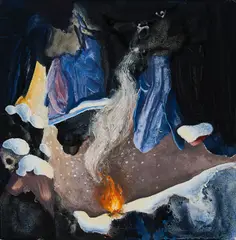 Irene Bisang, Gruft I, 2007, Öl auf Holz