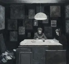 Irene Bisang, Ohne Titel, 2007, Öl auf MDF
