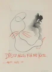Samuel Vanderveken, "Für die Katz", 2012, Radierung und Photogravure auf Papier