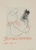Samuel Vanderveken, "Für die Katz", 2012, Radierung und Photogravure auf Papier