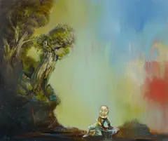 Steve Viezens, Die Kunst des Lächelns, 2014, Öl und Eitempera auf Leinwand
