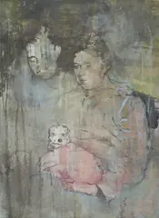 Miriam Vlaming, Christmas Card, 2005, Eitempera und Schellack auf Leinwand