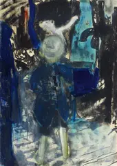 Miriam Vlaming, Am Brunnen, 1997, Eitempera auf Papier