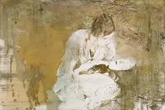 "Falling Apart" by Miriam Vlaming, 2006, Eitempera auf Leinwand, sold Oct 2020