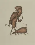 Kay Voigtmann, "Das Manelchen aus K.", 2011, Tusche, Grafit und Aquarell auf Papier