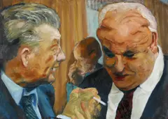Herbert Volkmann, Jambo Fisi (Brando Cohl), 2008, Öl auf Leinwand