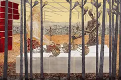 Steffen Volmer, "Behauptung", 2007, Mischtechnik auf Leinwand