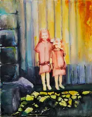Steffi Weigel, Drachengasse, 2010, Mischtechnik auf Leinwand