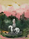 Steffi Weigel, Schlachtenbummler, 2009, Mischtechnik auf Papier