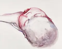"Uma" by Steffi Weigel, 2008, Aquarell auf Leinwand, sold Jun 2020