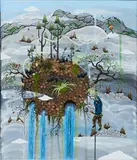 Kevin Welslau, "The Explorer", 2009, Acryl auf Papier