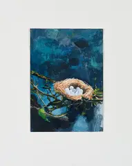 Irene Bisang, Nest, 2007, Öl auf Papier