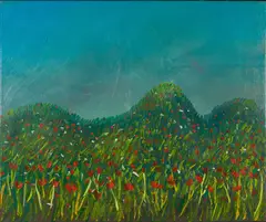 "Wilde Wiese" by Christoph Blawert, 2011, Öl auf Leinwand, sold Oct 2020