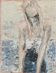 Alexandra Bogza, Ohne Titel (blonde Frau), 2008, Öl auf Leinwand
