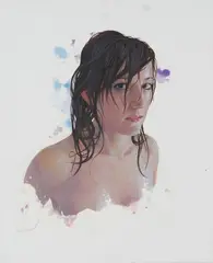 Katia Bourdarel, "Marlene-Naade", 2008, Öl auf Leinwand
