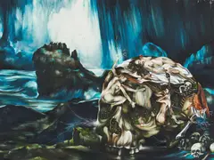 Alkis Boutlis, White Night, 2011, Gouache auf Papier