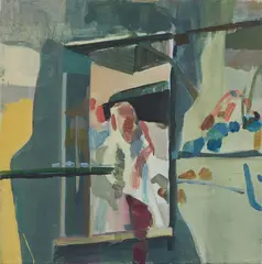 Jessica Buhlmann, Mann am Fenster, 2006, Öl auf Leinwand