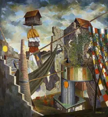 Bernhard Buhmann, Ahnen, 2011, Öl auf Leinwand