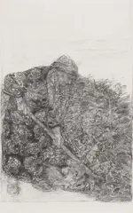 Ohne Titel (Seasons) by Olga Chernysheva, 2013, Kohle auf Papier, sold Oct 2020