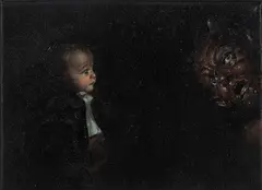 Einar und Teufel by Marcin Cienski, 2012, Öl auf Leinwand, sold Mar 2020
