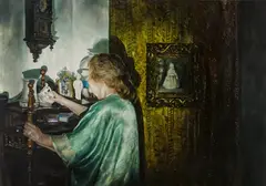 Marcin Cienski, Blue Dress, 2012, Öl auf Leinwand