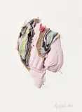 Birgit Dieker, Ohne Titel, 2011, Textilcollage auf Pappe