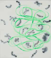 Herbert Egl, Team - Ein Netzwerk zum gemeinsamen Handeln, 2004, Acryl auf Leinwand