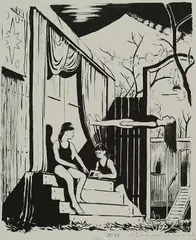 "Lolitabühne" by Tilo Baumgartel, 2006, Lithografie auf Velin, sold Aug 2020
