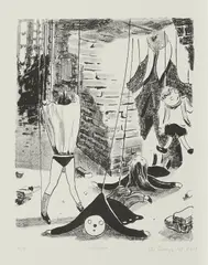 "Outbreak" by Tilo Baumgartel, 2013, Lithographie auf Bütten, sold Jan 2020