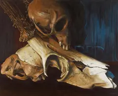 Sten Gutglück, Redrum, 2014, Eitempera auf Leinwand