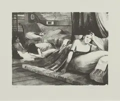 Lesben-WG by Tilo Baumgartel, 2007, Lithographie auf Bütten, sold Jan 2020