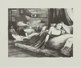 Tilo Baumgartel, Lesben-WG, 2007, Lithographie auf Bütten