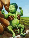 Daniel Lezama, "Germinacion", 2011, Öl auf Holz