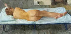 James Lloyd, Large Nude, Öl auf Leinwand