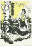 Rosa Loy, "Honig", 2011, Farblithografie auf Bütten