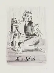 "Neue Schule" by Rosa Loy, 2004, Farblithografie auf Hahnemühle (Wasserzeichen), sold Oct 2019