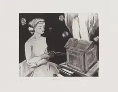 "Aufzug" by Rosa Loy, 2009, Radierung auf Büttenpapier, sold Oct 2019