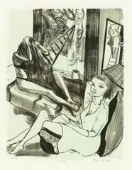 "Kirschen" by Rosa Loy, 2016, Farblithografie auf Hahnemühle (Wasserzeichen), sold Oct 2019