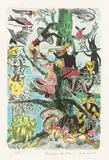 Rosa Loy, "Vergnügen des Baumes", 2016, Farblithografie, handkoloriert auf Bütten