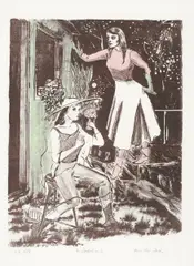 "Der Zaubertrank" by Rosa Loy, 2012, Farblithografie auf Hahnemühle (Wasserzeichen), sold Oct 2019