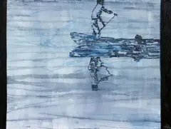 "Im Fluß" by Dieter Mammel, 2006, Acryl auf Leinwand, sold Oct 2020