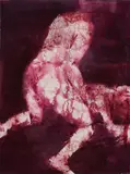 Dieter Mammel, "Fight - Liebeskampf", 2004/2005, Tusche auf Leinwand