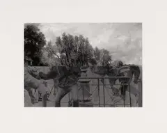 Lada Nakonechna, Constructing the new landscape 10, 2012, Bleistift auf Inkjet-Print