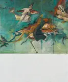 Jochen Plogsties, "1-15" (Detail aus der Versuchung des heiligen Antonius), 2015, Öl auf Leinwand